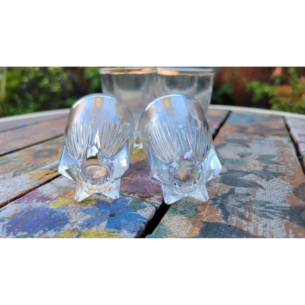 Mid-Century Modern Shekoofeh Shot Glasses – Diamond Cut  (Set of 6)